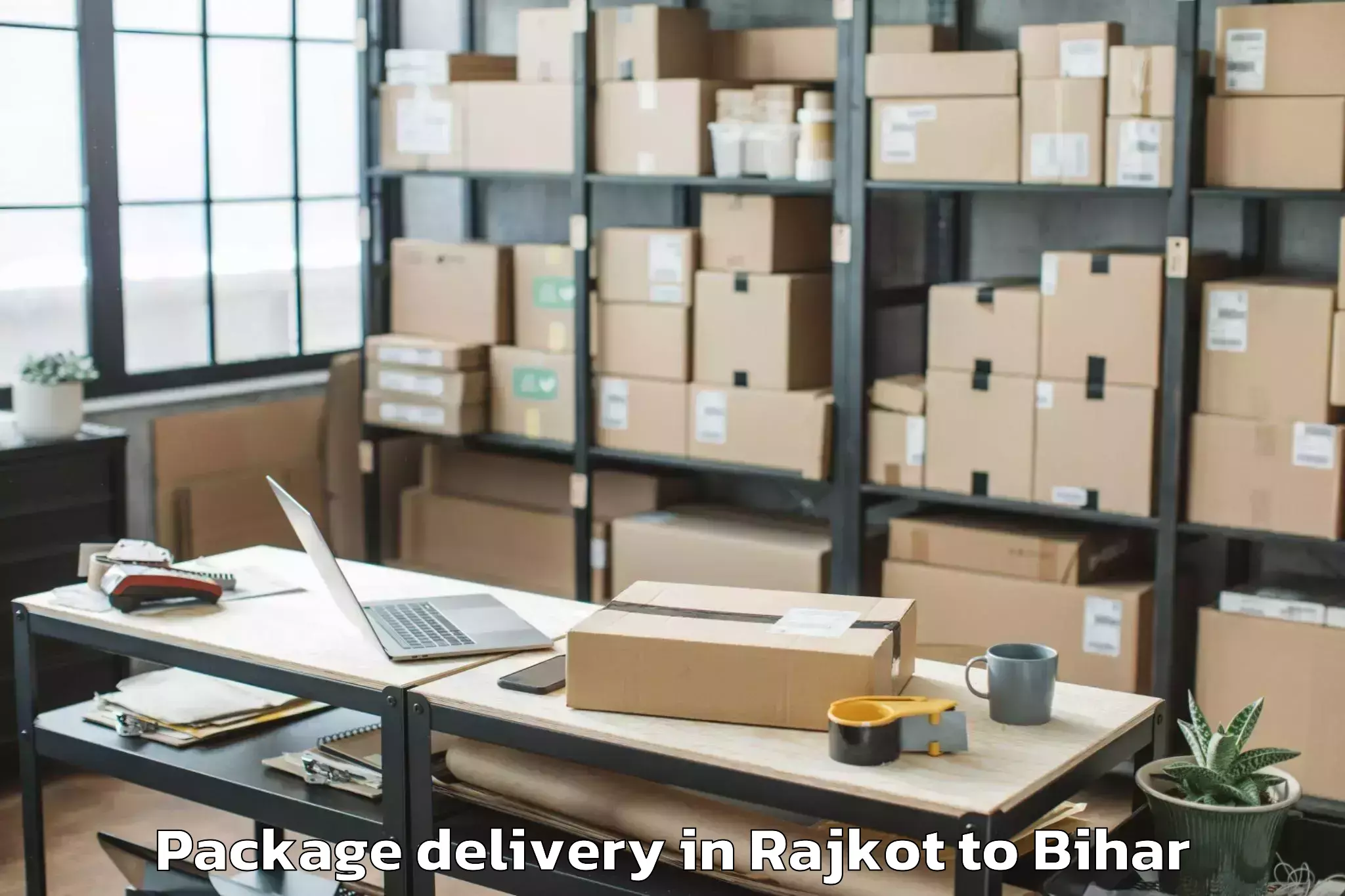 Trusted Rajkot to Bihariganj Package Delivery